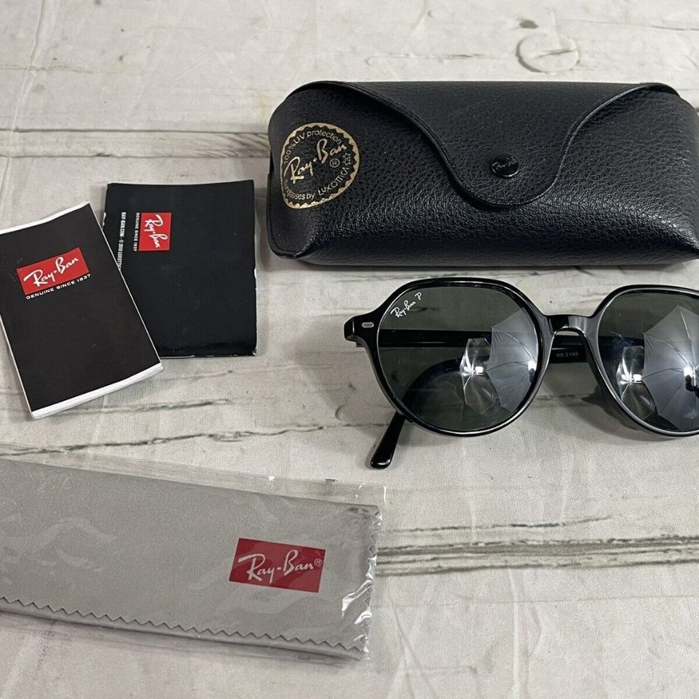 Ray Ban Black RB2195 Thalia 901/58 53-18-145 3P Sunglass Frames Made In Italy